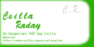 csilla raday business card